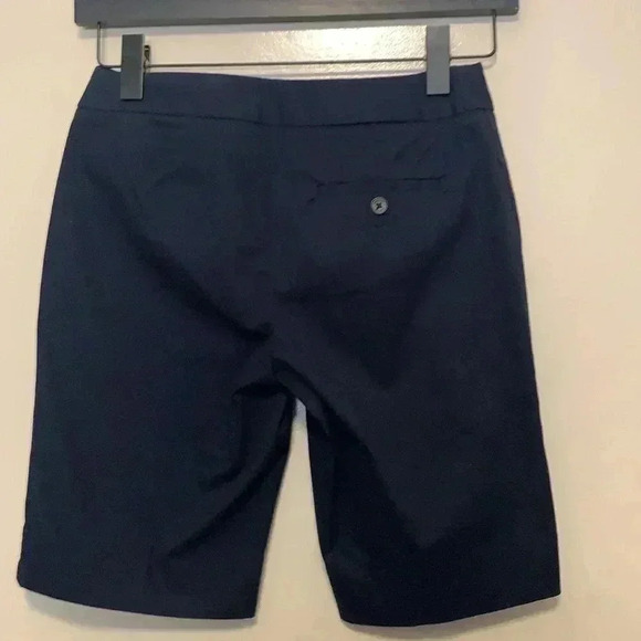 John New York Signature Petite Navy Blue Stretchy  Bermuda Shorts - Picture 2 of 8